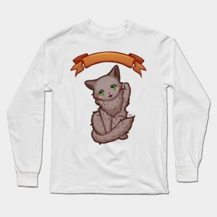 Kitty Final Boss Illustration Long Sleeve T-Shirt